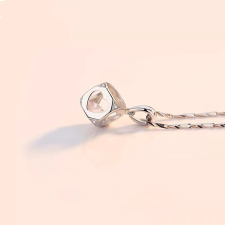 Set Cadou pentru Doamnă Dirigintă– Colier cu Pandativ Cubul infinitului din Argint 925 placat cu rodiu, Cutie Elegantă și Felicitare Personalizată [1]