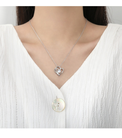 Set Cadou pentru Doamnă Dirigintă– Colier cu Pandativ Inima Eterna din Argint 925 placat cu rodiu, Cutie Elegantă și Felicitare Personalizată [1]