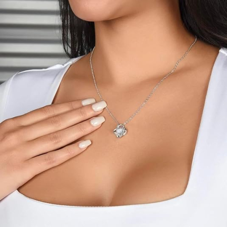 Set Cadou Soacră– Colier cu Pandativ Love Knot  din Argint 925 placat cu rodiu, Cutie Elegantă și Felicitare Personalizată [5]