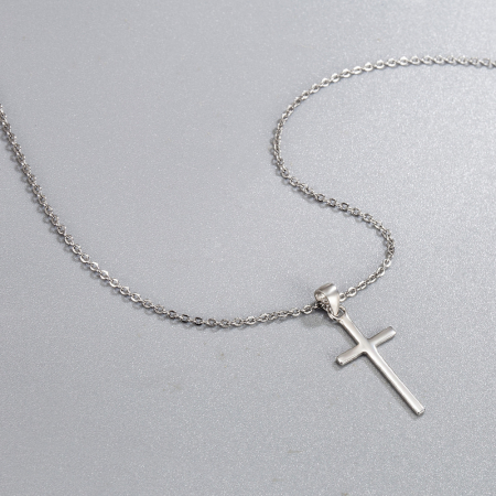 Set Cadou Soț – Colier  cu pandativ cruce din argint 925, Pacea sufletului, placat cu rodiu, Cutie Elegantă și Felicitare Personalizată [1]