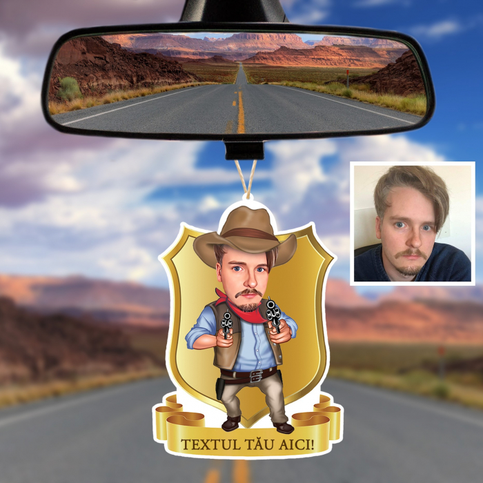 Agatatoare personalizata pentru masina - Cowboy [2]