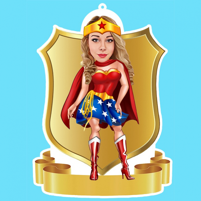 Agatatoare personalizata pentru masina - Supereroina [1]