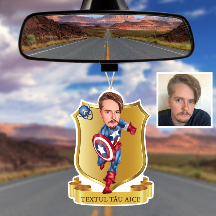 Agatatoare personalizata pentru masina - Supererou [2]