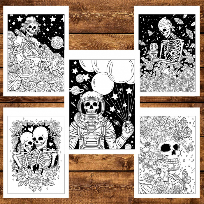 Carte de colorat, 40 de ilustratii, Afterlife, 86 pagini [6]