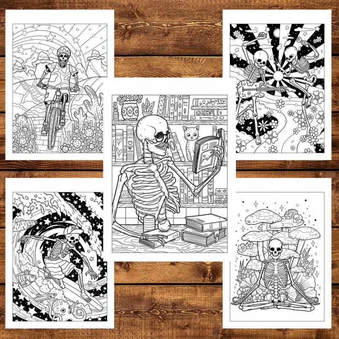 Carte de colorat, 40 de ilustratii, Afterlife, 86 pagini [4]