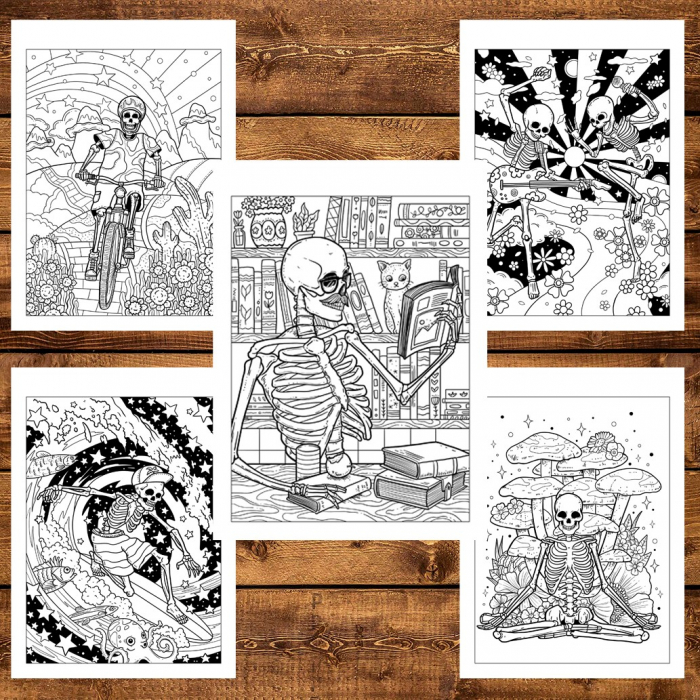 Carte de colorat, 40 de ilustratii, Afterlife, 86 pagini [4]