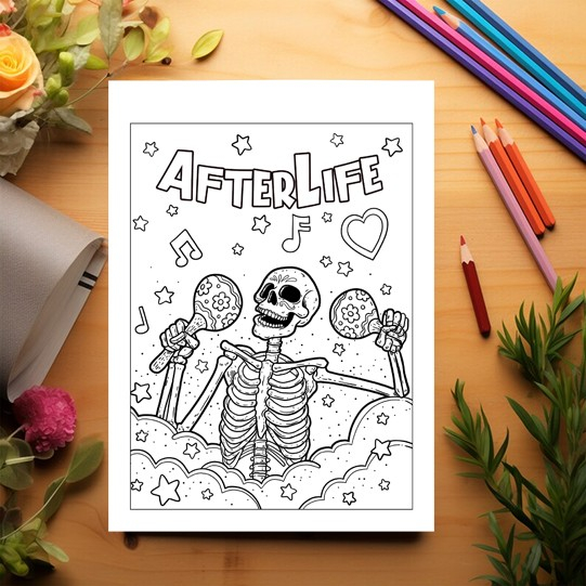 Carte de colorat, 40 de ilustratii, Afterlife, 86 pagini [3]