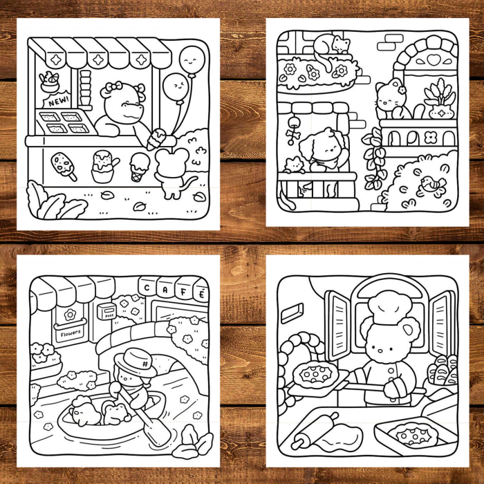 Carte de colorat, 40 de ilustratii Calm Days, 86 pagini [3]