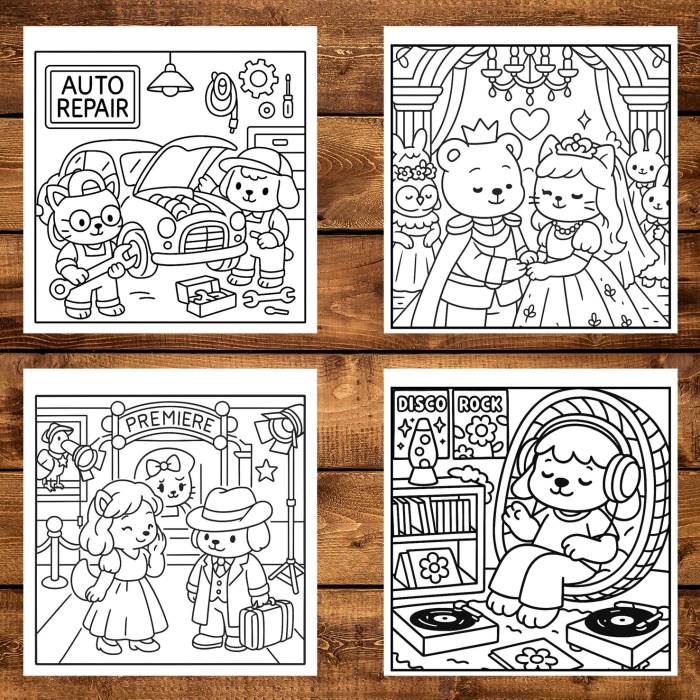 Carte de colorat, 40 de ilustratii Cozy Eras, 86 pagini [4]