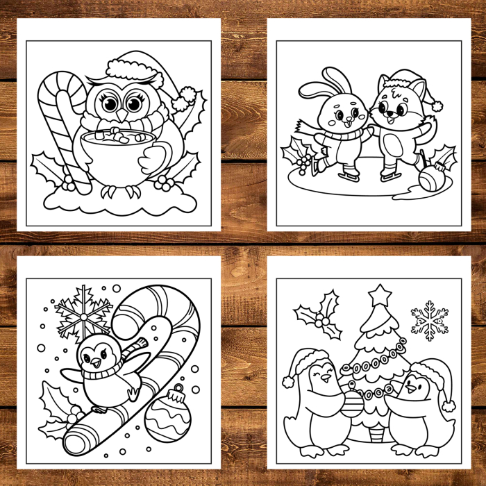 Carte de colorat, 40 de ilustratii Craciun Vesel - Volumul I, 86 pagini [4]