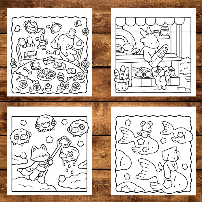 Carte de colorat, 40 de ilustratii Fantasy Land - Volumul I, 86 pagini [3]