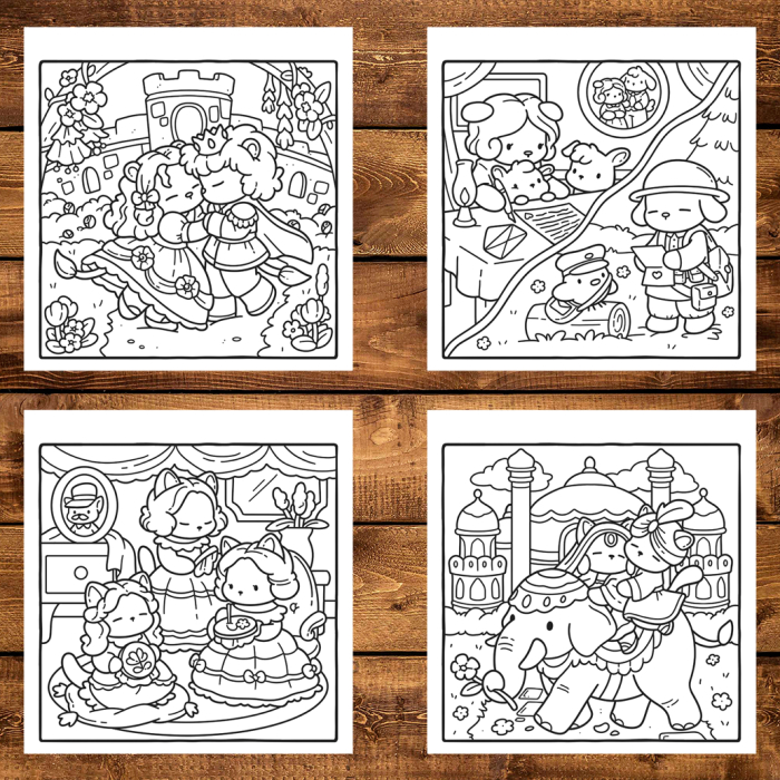 Carte de colorat, 45 de ilustratii Cozy Eras - Volumul II, 96 pagini [3]