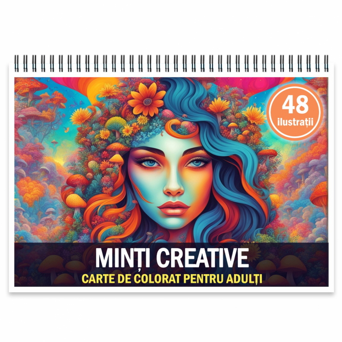 Carte de colorat, 48 de ilustratii, Minti Creative, 102 pagini [1]