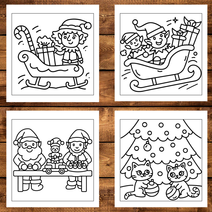 Carte de colorat, 50 de ilustratii Atelierul lui Mos Craciun, 106 pagini [4]