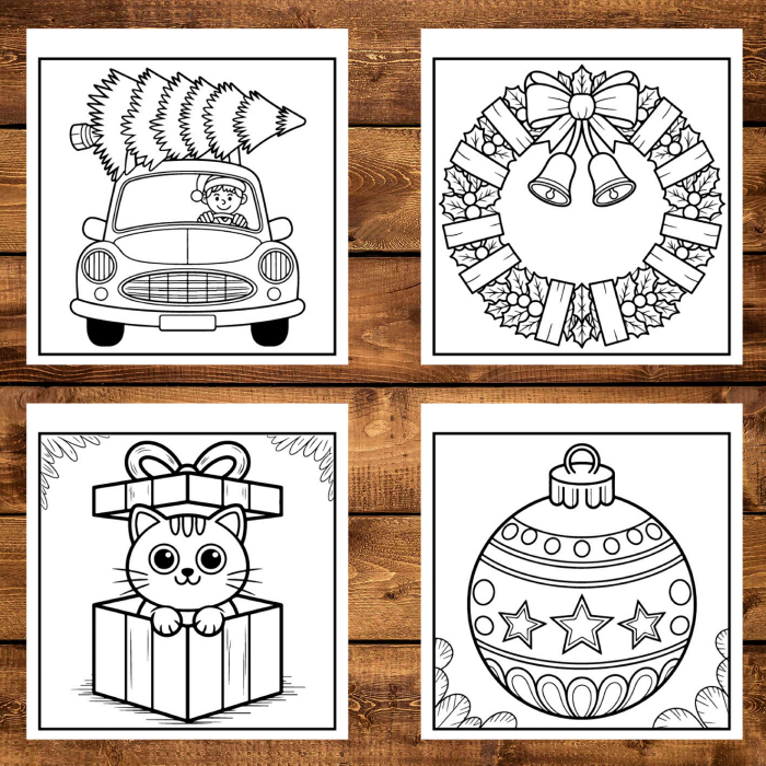 Carte de colorat, 50 de ilustratii Cozy Christmas, 106 pagini [4]