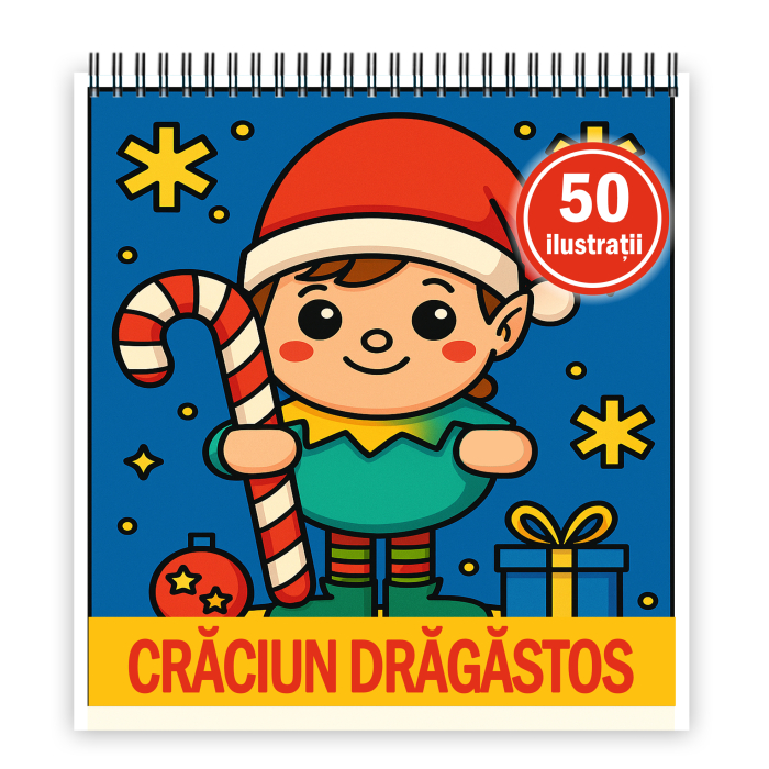 Carte de colorat, 50 de ilustratii Craciun Dragastos, 106 pagini [1]