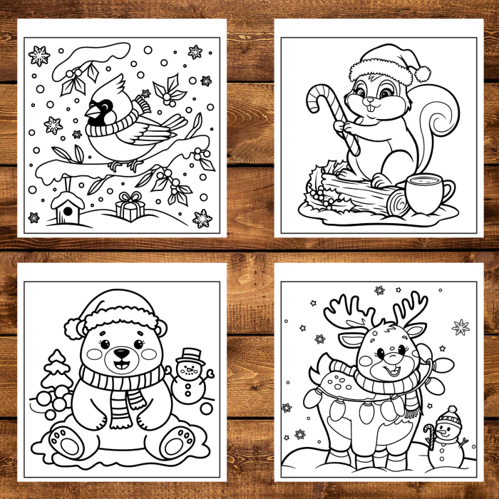 Carte de colorat, 50 de ilustratii Craciun Vesel - Volumul II, 106 pagini [4]