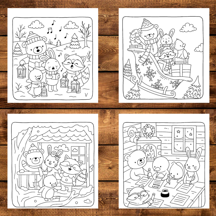 Carte de colorat, 50 de ilustratii Craciunul Fermecat, 106 pagini [3]