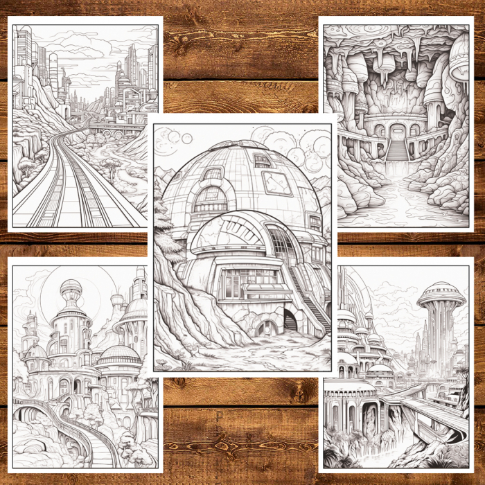 Carte de colorat, 50 de ilustratii, Intergalactic, 106 pagini [4]