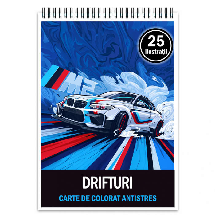 Carte de colorat antistres , 25 de ilustratii Drifturi, 56 pagini [1]