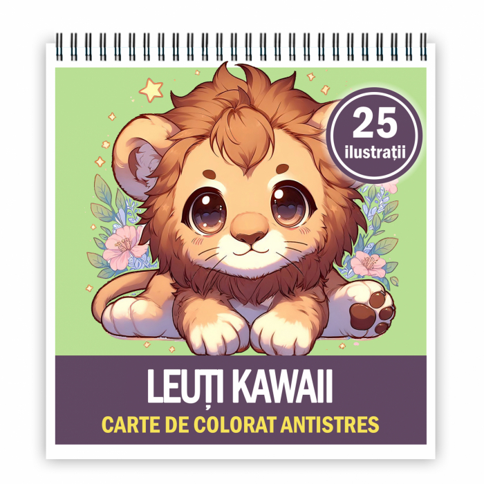 Carte de colorat antistres , 25 de ilustratii Leuti Kawaii, 56 pagini [1]
