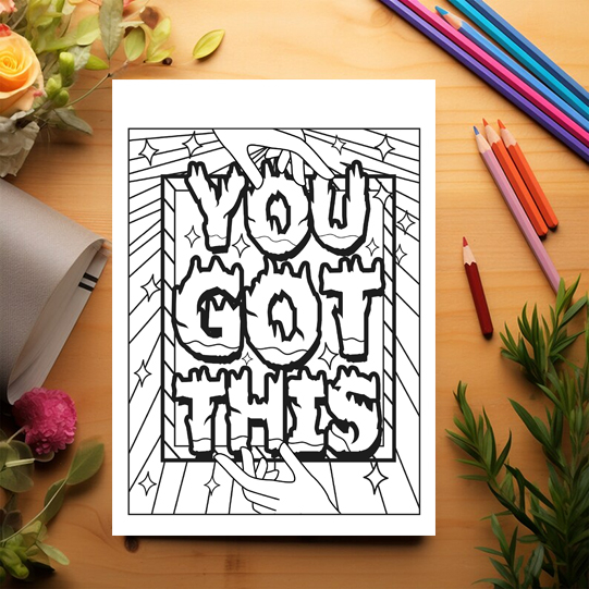 Carte de colorat antistres , 30 de ilustratii Good vibes, 66 pagini [3]