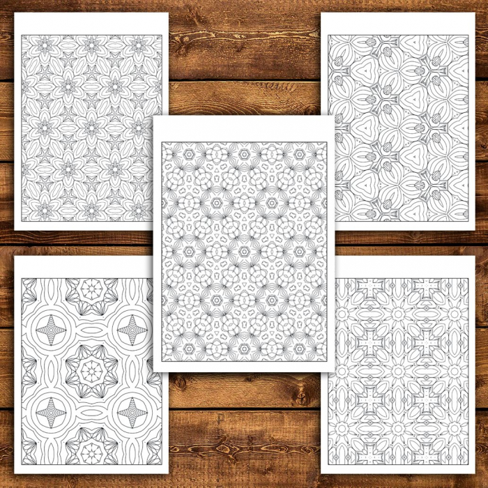 Carte de colorat antistres, 33 de ilustratii Tipare Hipnotizante [3]