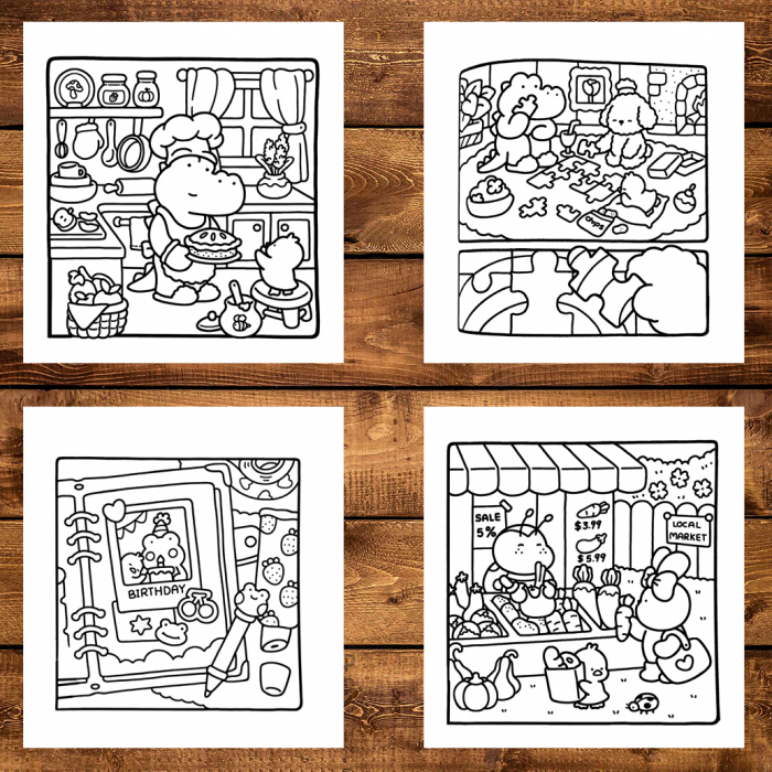 Carte de colorat antistres , 37 de ilustratii Comfy Days, 106 pagini [3]