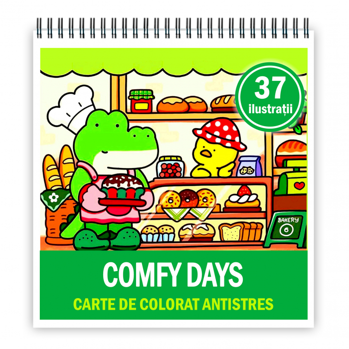 Carte de colorat antistres , 37 de ilustratii Comfy Days, 106 pagini [1]