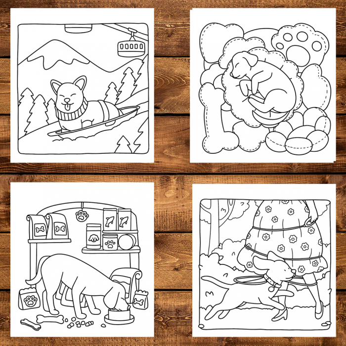 Carte de colorat antistres , 40 de ilustratii Barking Cute, 86 pagini [4]