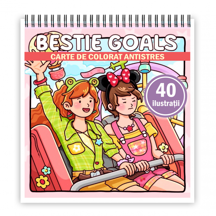 Carte de colorat antistres , 40 de ilustratii Bestie Goals, 86 pagini [1]