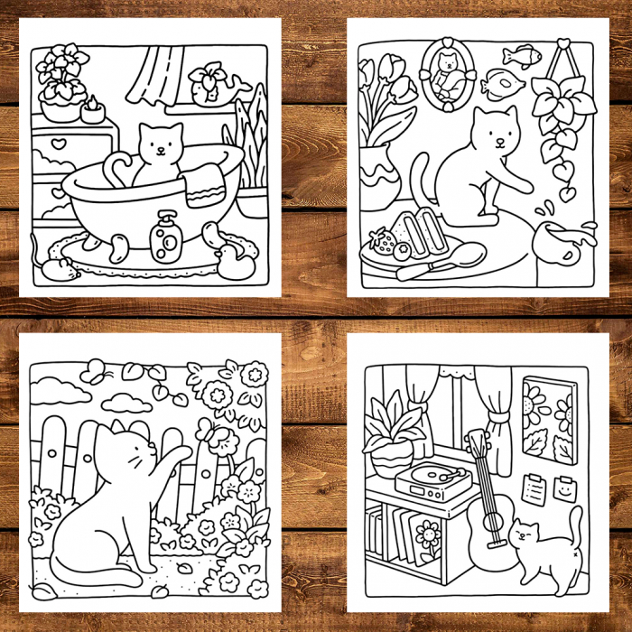Carte de colorat antistres , 40 de ilustratii Comfy Space, 86 pagini [3]