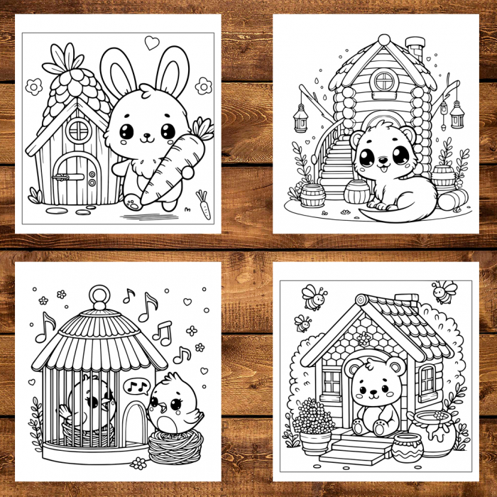 Carte de colorat antistres , 40 de ilustratii Cozy Homes, 86 pagini [3]