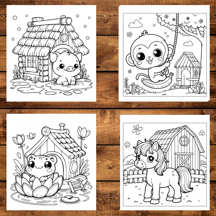 Carte de colorat antistres , 40 de ilustratii Cozy Homes, 86 pagini [4]