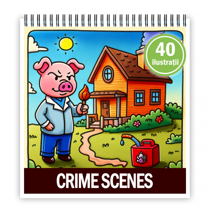 Carte de colorat antistres , 40 de ilustratii Crime Scenes, 86 pagini [1]