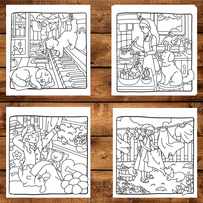 Carte de colorat antistres , 40 de ilustratii Fluffy Moments, 86 pagini [4]