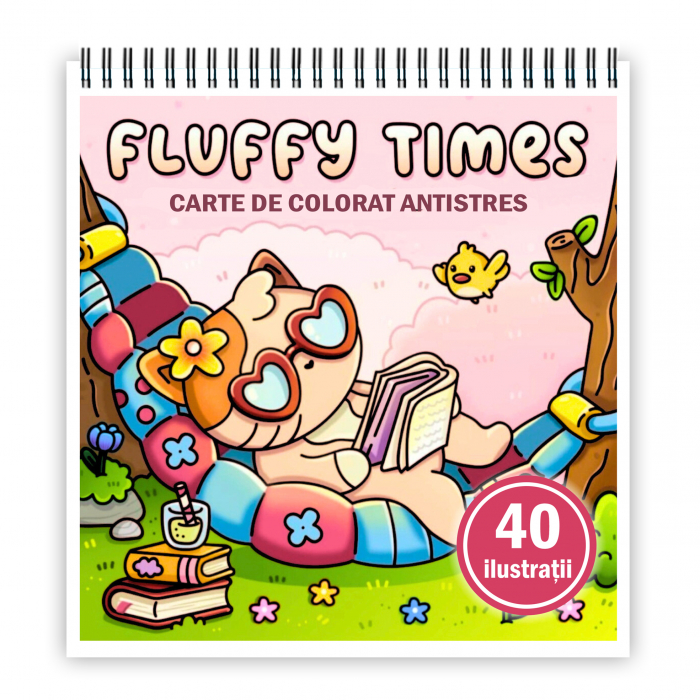Carte de colorat antistres , 40 de ilustratii Fluffy Times, 86 pagini [1]