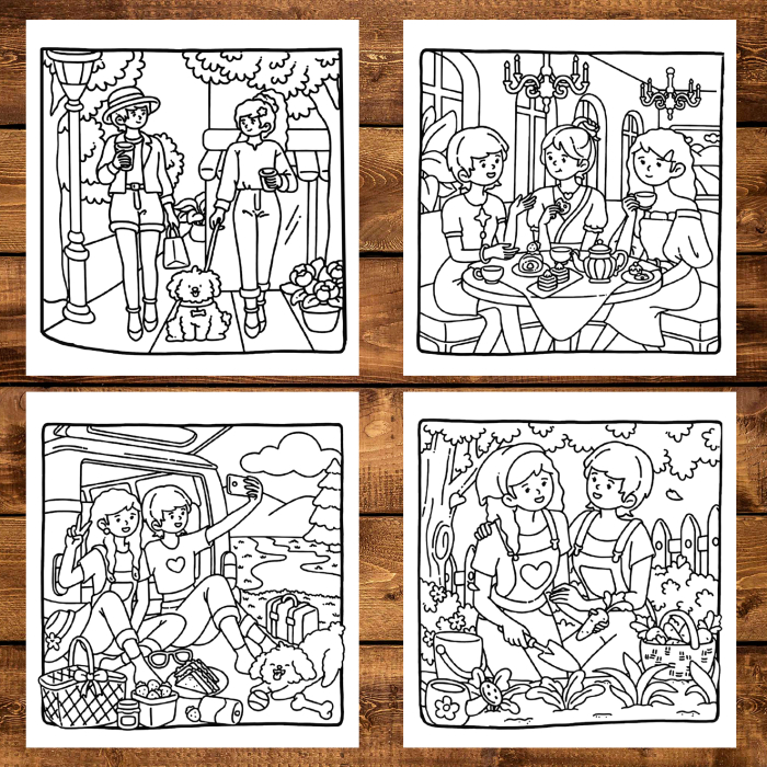 Carte de colorat antistres , 40 de ilustratii Forever Us, 86 pagini [4]