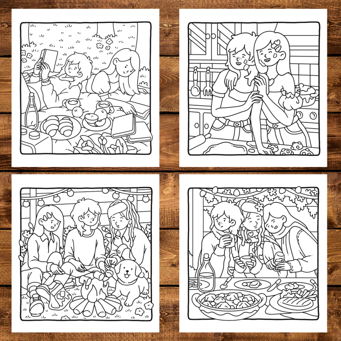 Carte de colorat antistres , 40 de ilustratii Girl Bestie, 86 pagini [4]