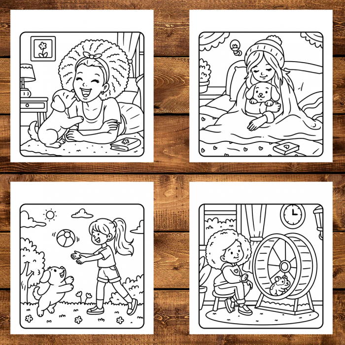 Carte de colorat antistres , 40 de ilustratii Girl Moments - Volumul II, 86 pagini [3]