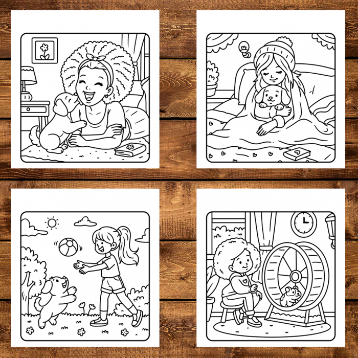 Carte de colorat antistres , 40 de ilustratii Girl Moments - Volumul II, 86 pagini [3]