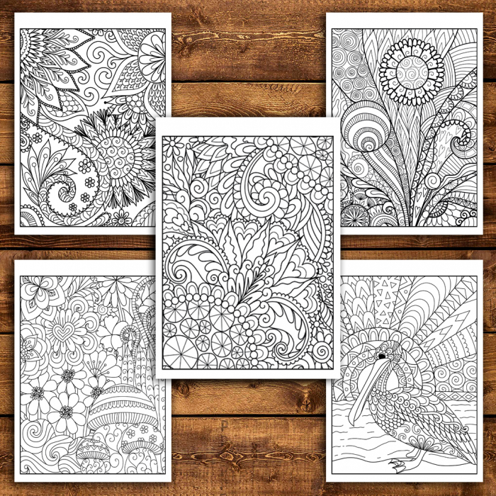 Carte de colorat antistres, 40 de ilustratii Ilustratii Abstracte [5]