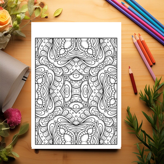 Carte de colorat antistres, 40 de ilustratii Mandala Abstracte [3]