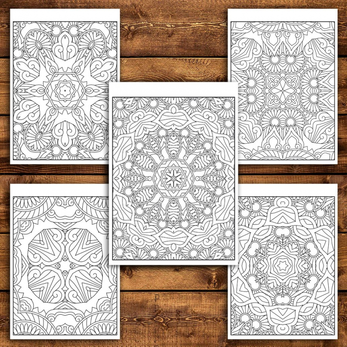 Carte de colorat antistres, 40 de ilustratii Mandale Zen - Volumul II [4]