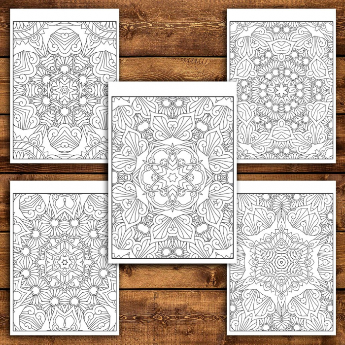 Carte de colorat antistres, 40 de ilustratii Mandale Zen - Volumul II [3]