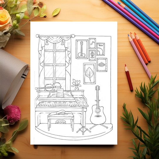 Carte de colorat antistres , 40 de ilustratii Relaxing Corner, 86 pagini [3]