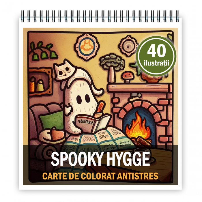 Carte de colorat antistres , 40 de ilustratii Spooky Hygge, 86 pagini [1]