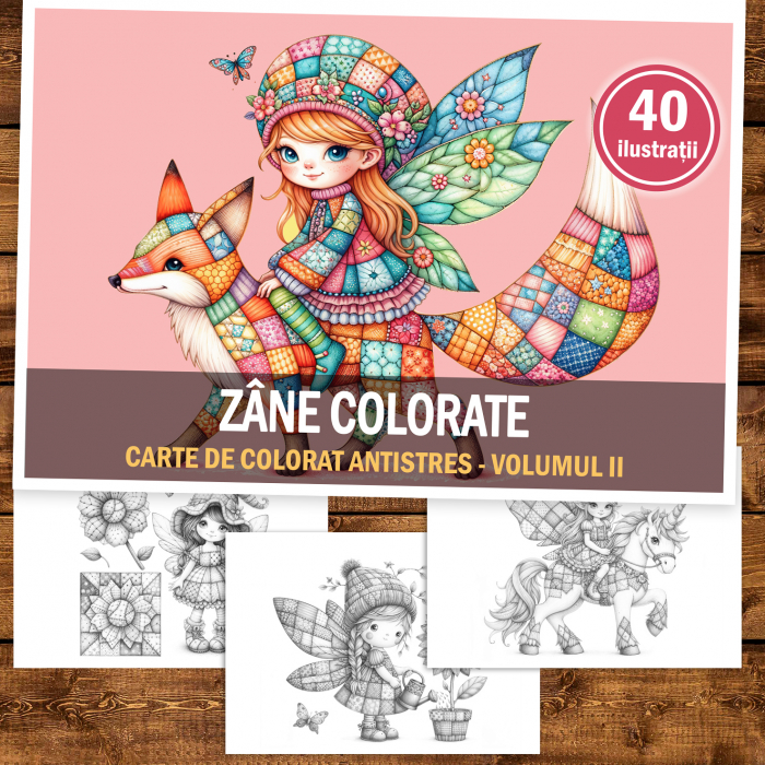 Carte de colorat antistres , 40 de ilustratii Zane Colorate - Volumul II, 86 pagini [2]