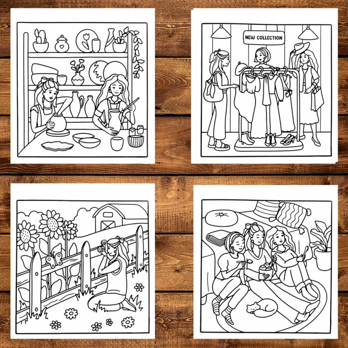 Carte de colorat antistres , 45 de ilustratii Bestie Moments, 96 pagini [4]