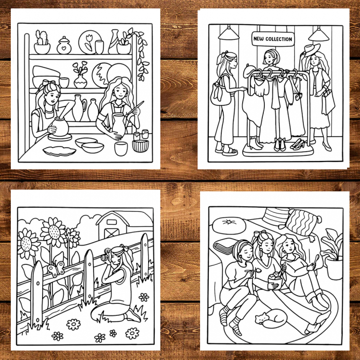 Carte de colorat antistres , 45 de ilustratii Bestie Moments, 96 pagini [4]